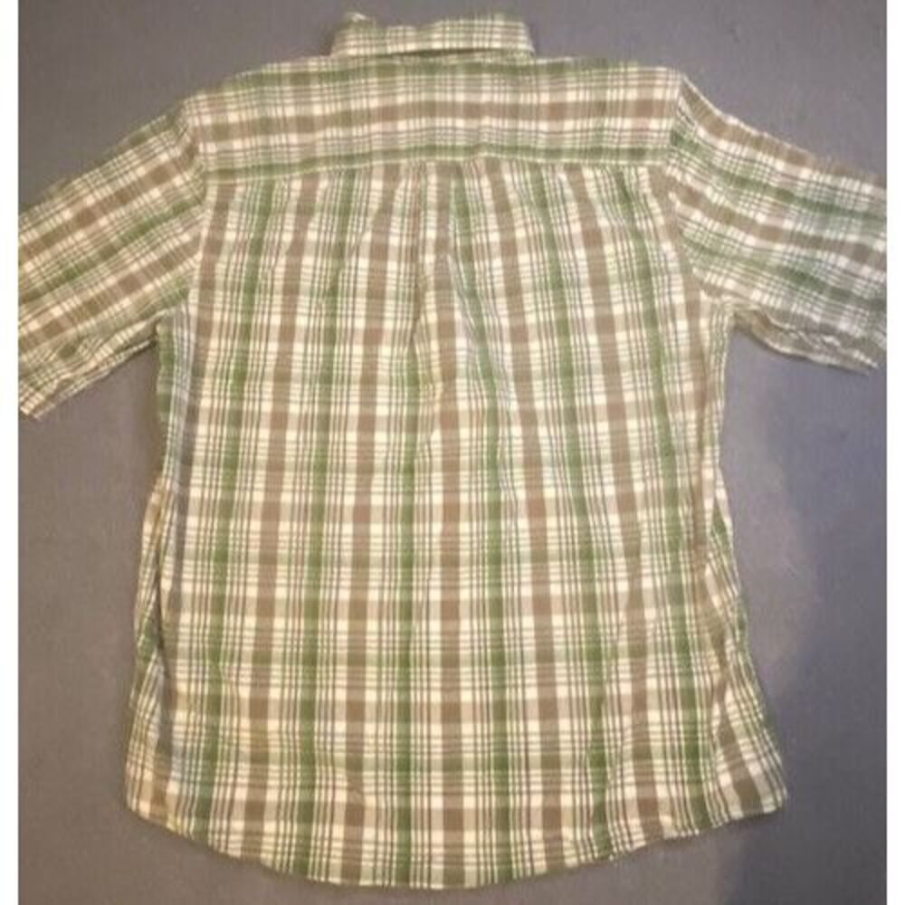 CARHARTT LARGE short sleeve Button Down PLAID shirt COTTON relaxed fit - Picture 8 of 9